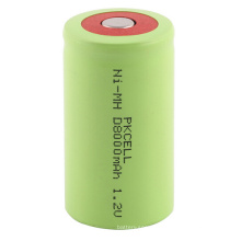 Taille rechargeable de la batterie Nimh de capacité élevée D 1.2v 8000mah